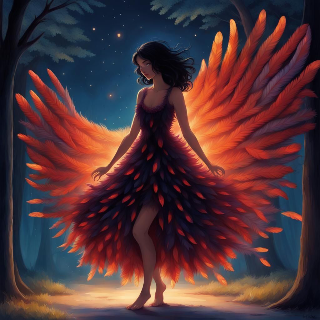 Feather Dress Concept Art in Unreal Engine 5
