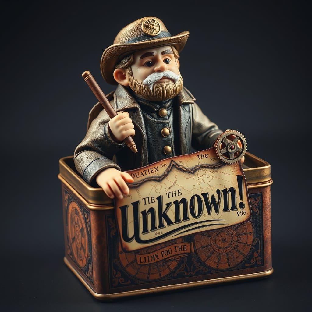 Victorian-era explorer action figure