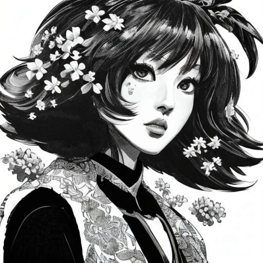 Japanese Art Film Poster in Retro Bitmap Style