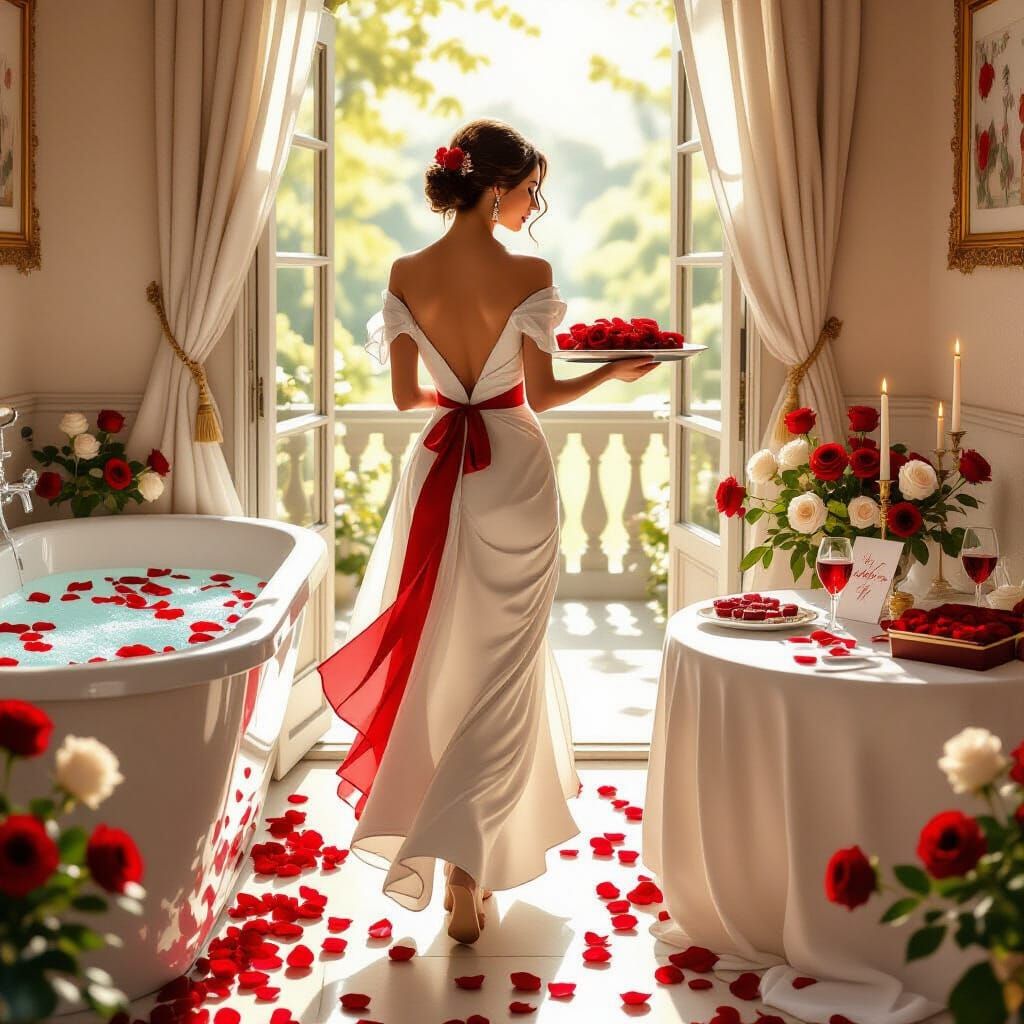 Romantic Rose-Filled Morning: A Lady's Delight