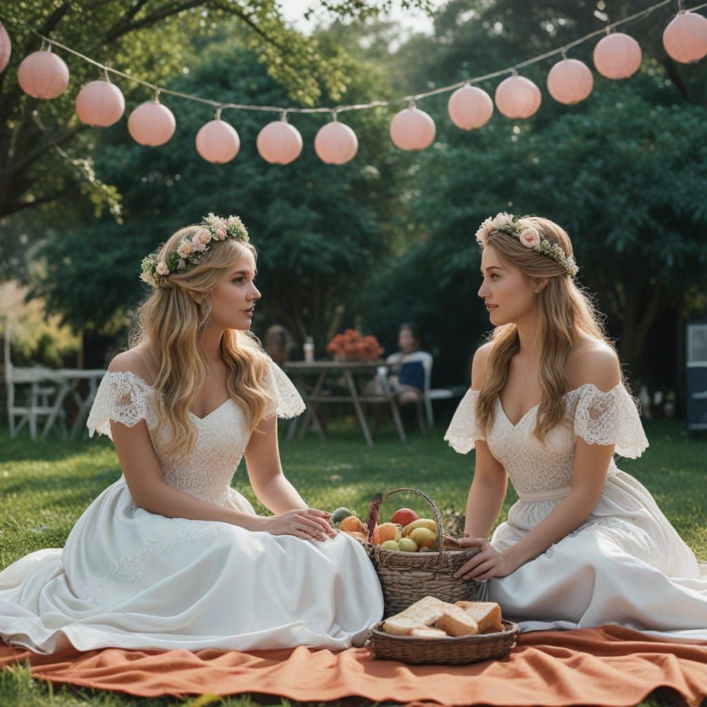 Ethereal Future Wedding in a Dreamlike Garden
