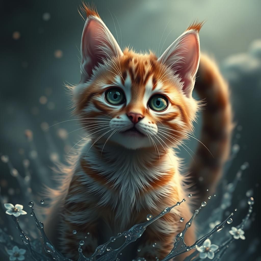 Detailed Matte Painting of a Kitty Cat