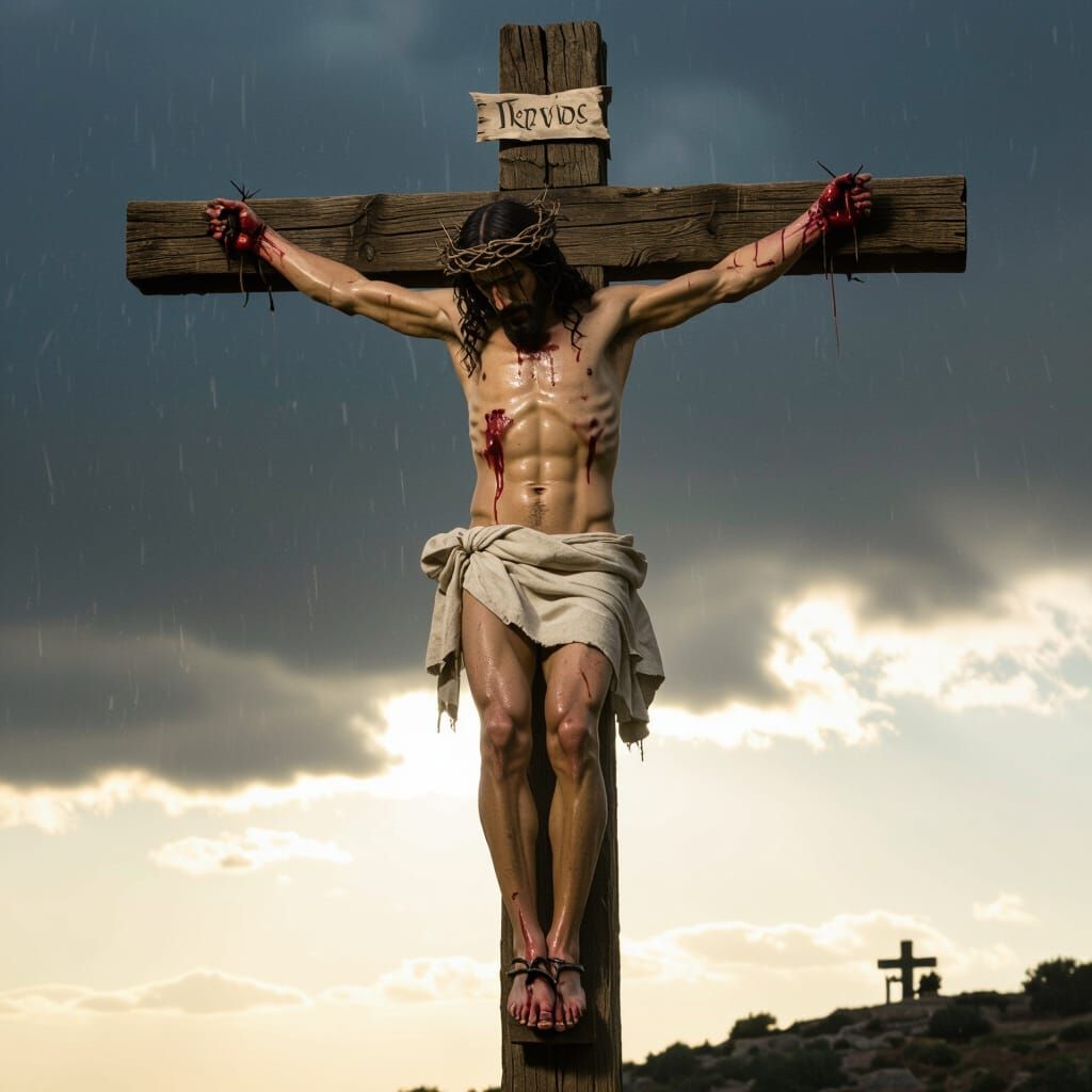 Jesus Christ on the Cross in Baroque Style