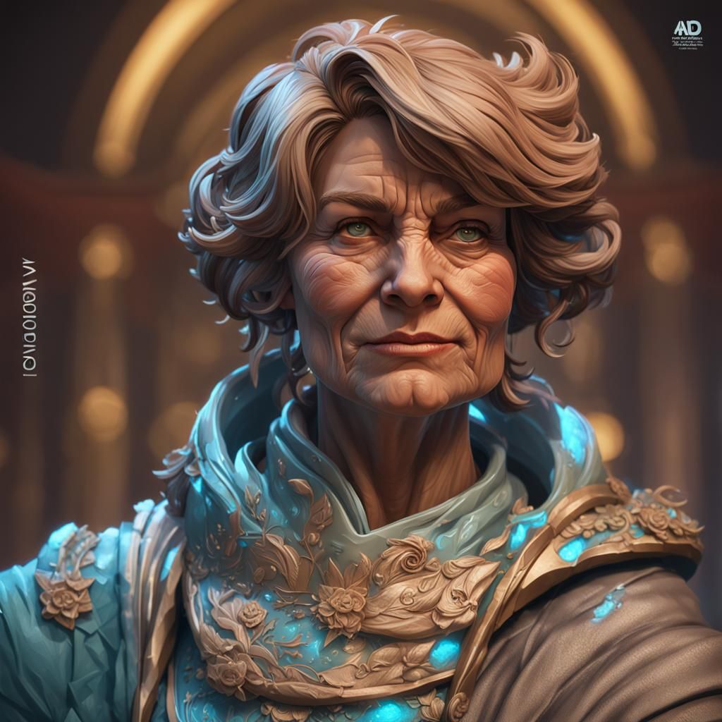 Detailed Mom Action Figure Portrait in Artgerm Style
