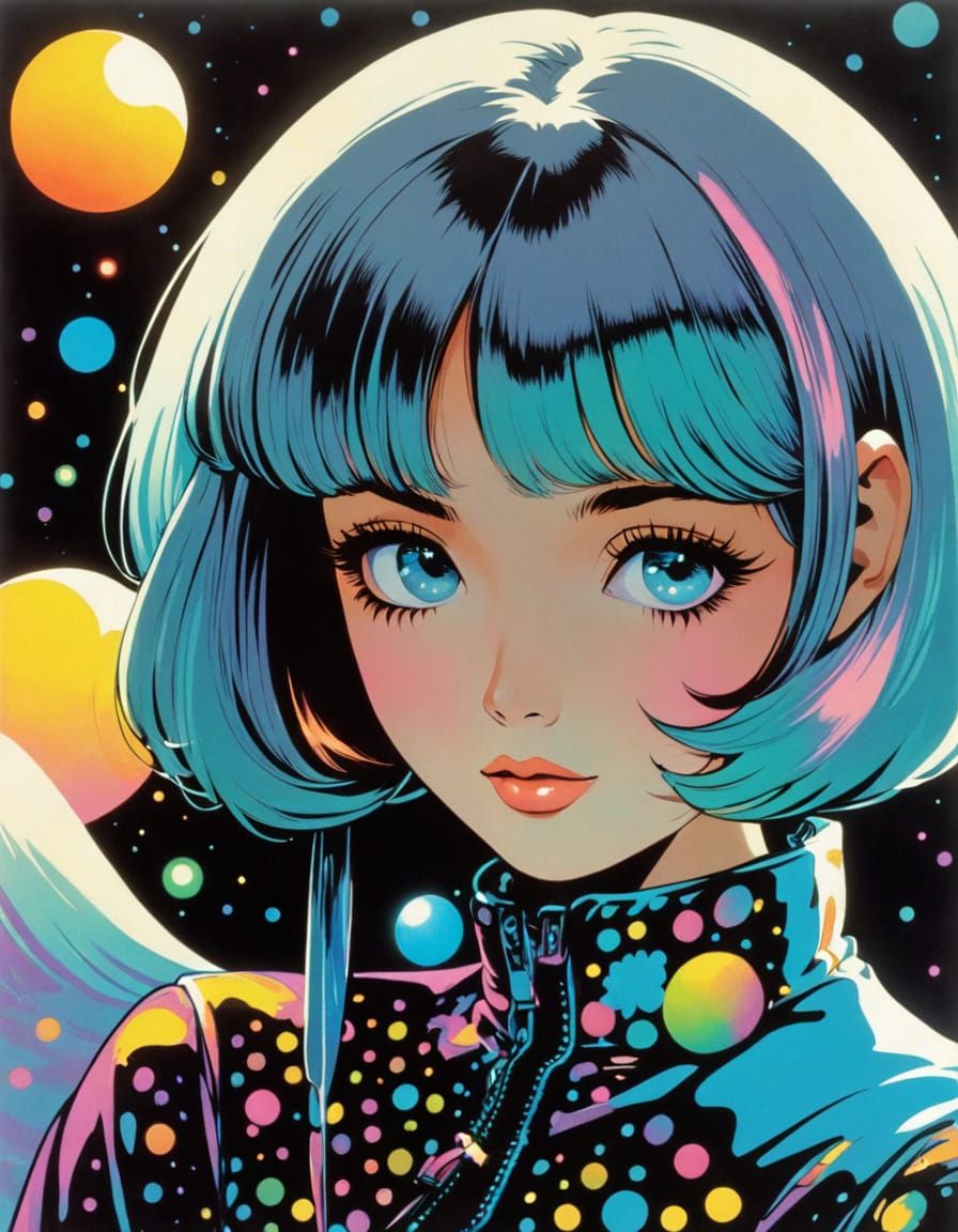 contrasting, early 1970s, starched