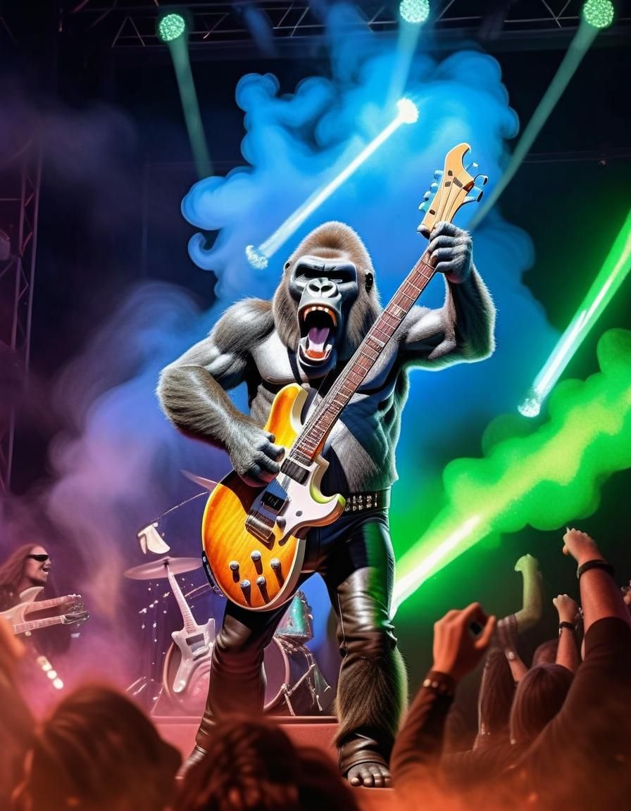 Magilla Gorilla as Metal Rock Band Cartoon
