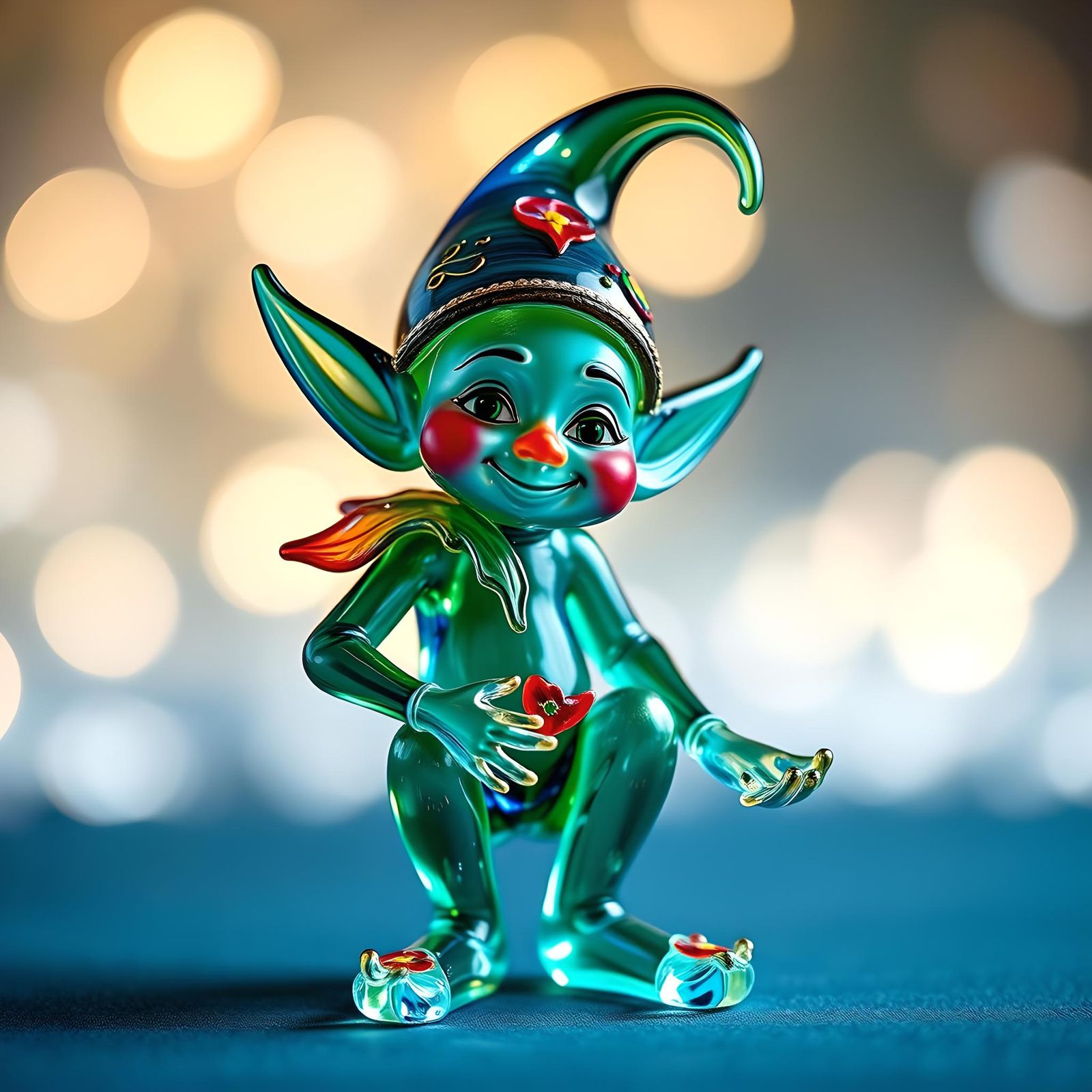 The Cheeky Elf Glass Figurine