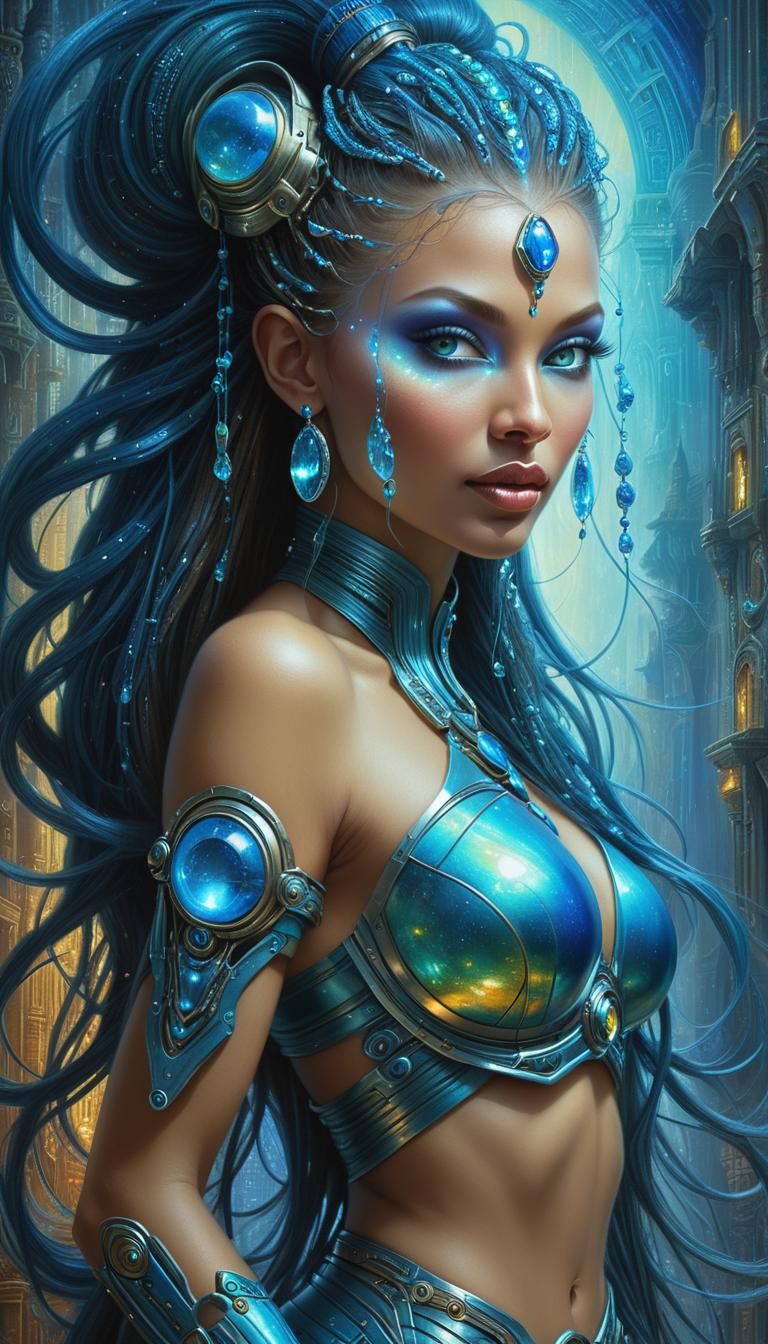 Cyberpunk Ethereal Neurotic Knockout Princess Enchantress