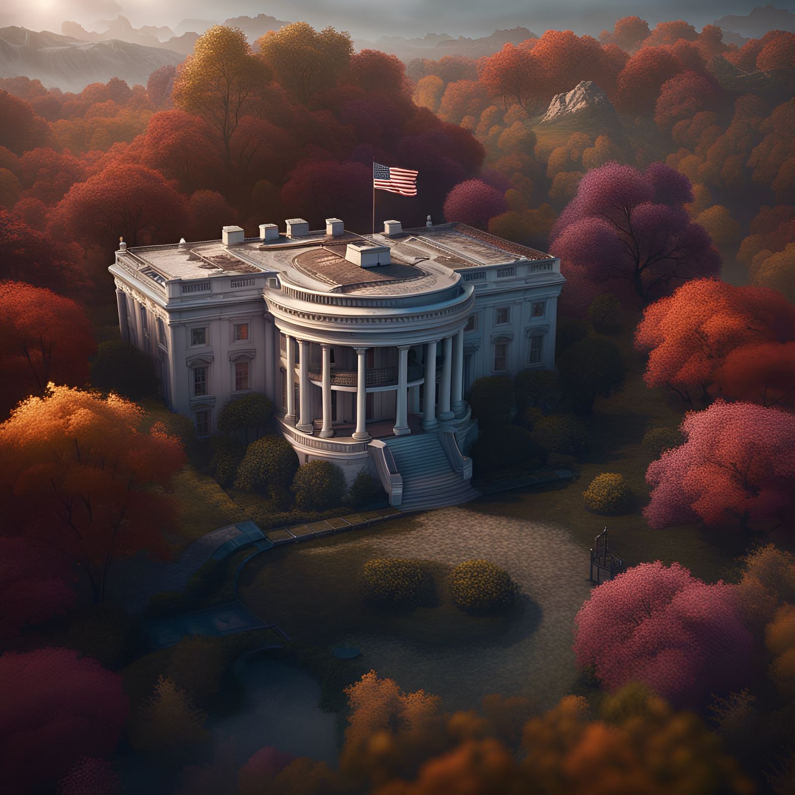 Fantastical Landscape of the White House
