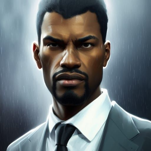 Hyperdetailed Portrait of a Man in Suit