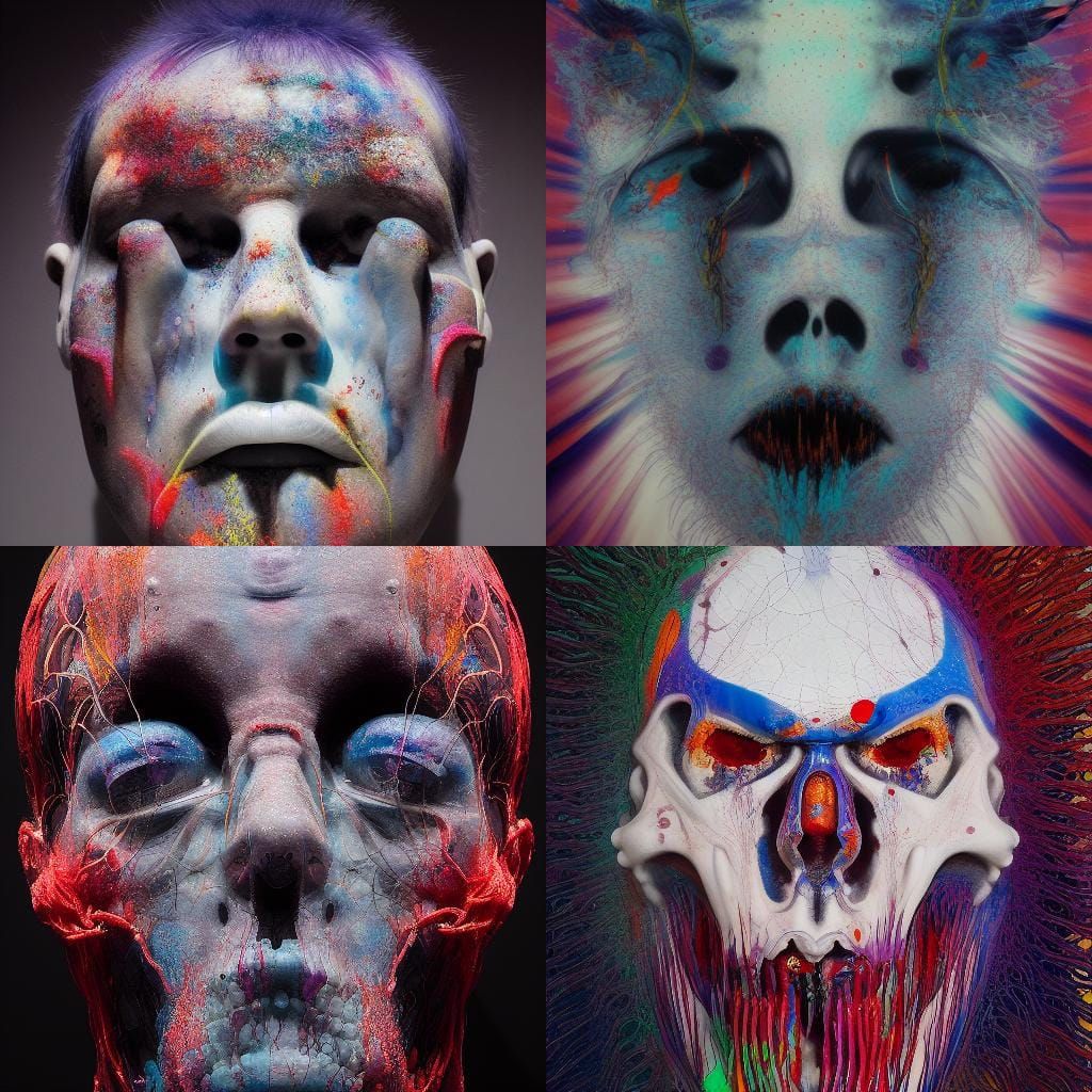 Ethereal Nephilim Spirit in Abstract Mixed Media Style