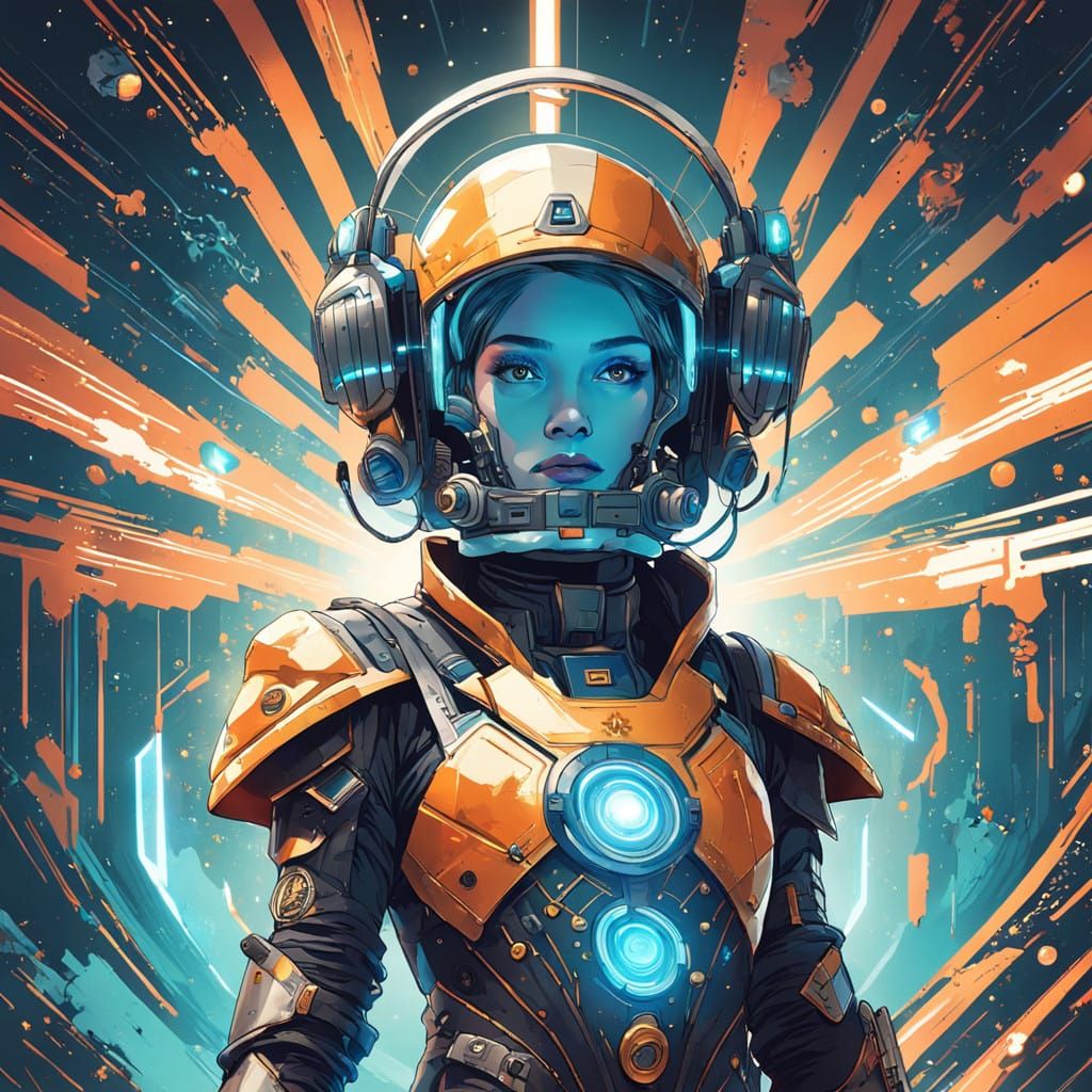 Cybernetic Warrior in Space