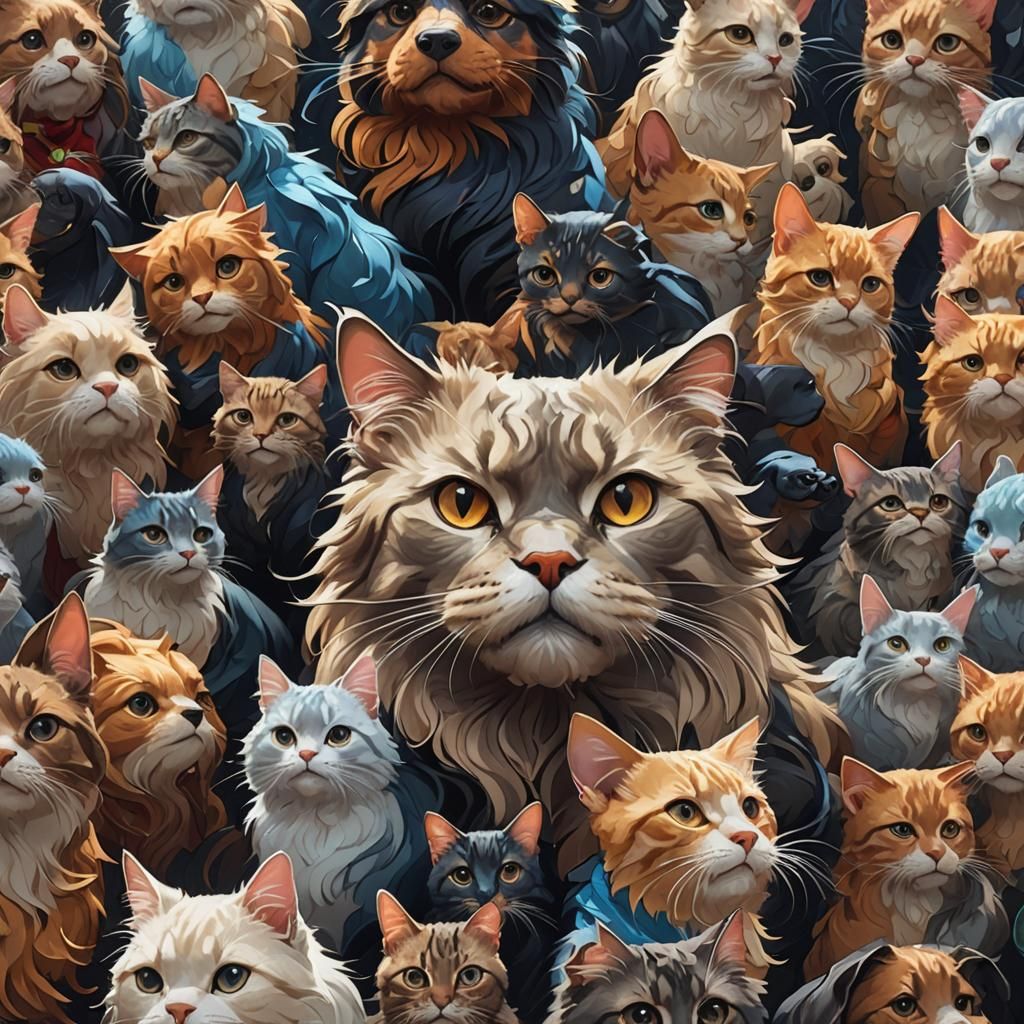 Hyperdetailed Movie Posters of Pets in Unreal Engine 5