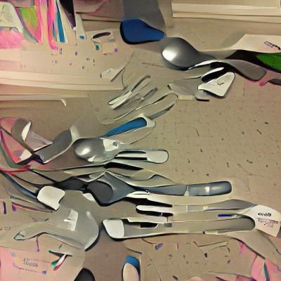 Overabundance of Sporks: An AI-Generated Still Life