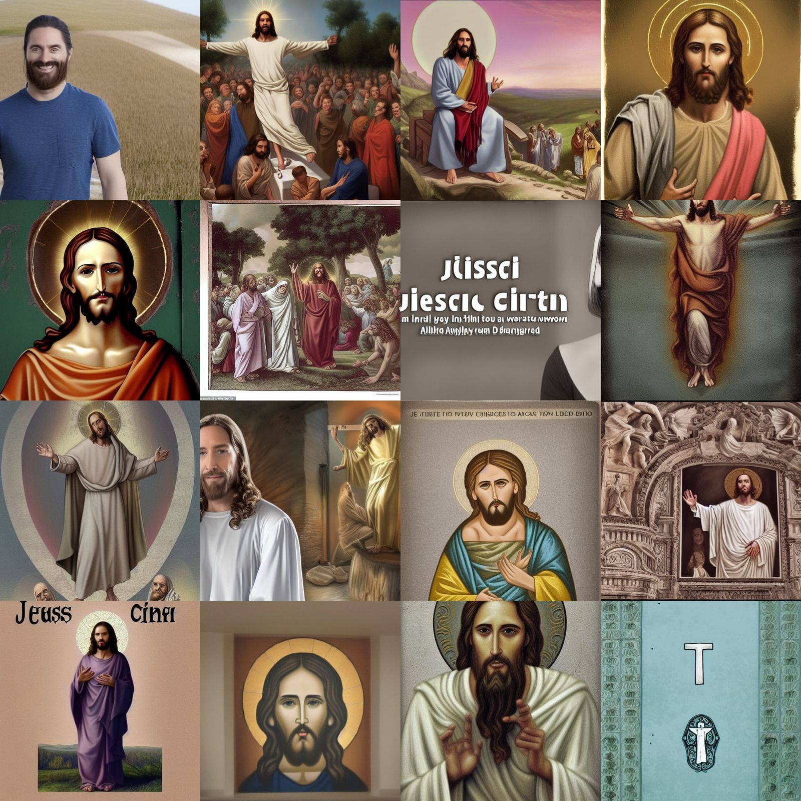 Iconic Depiction of Jesus Christ