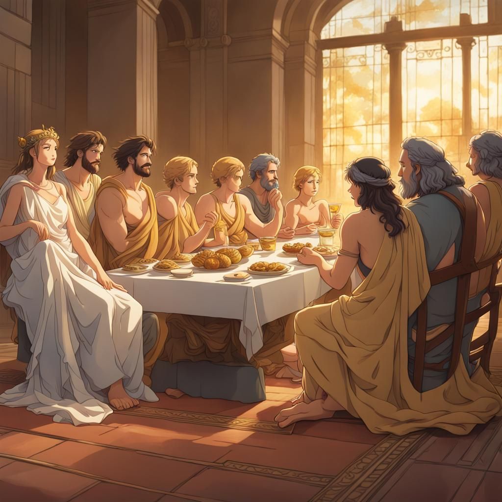 Greek Gods Reimagined in Anime Style