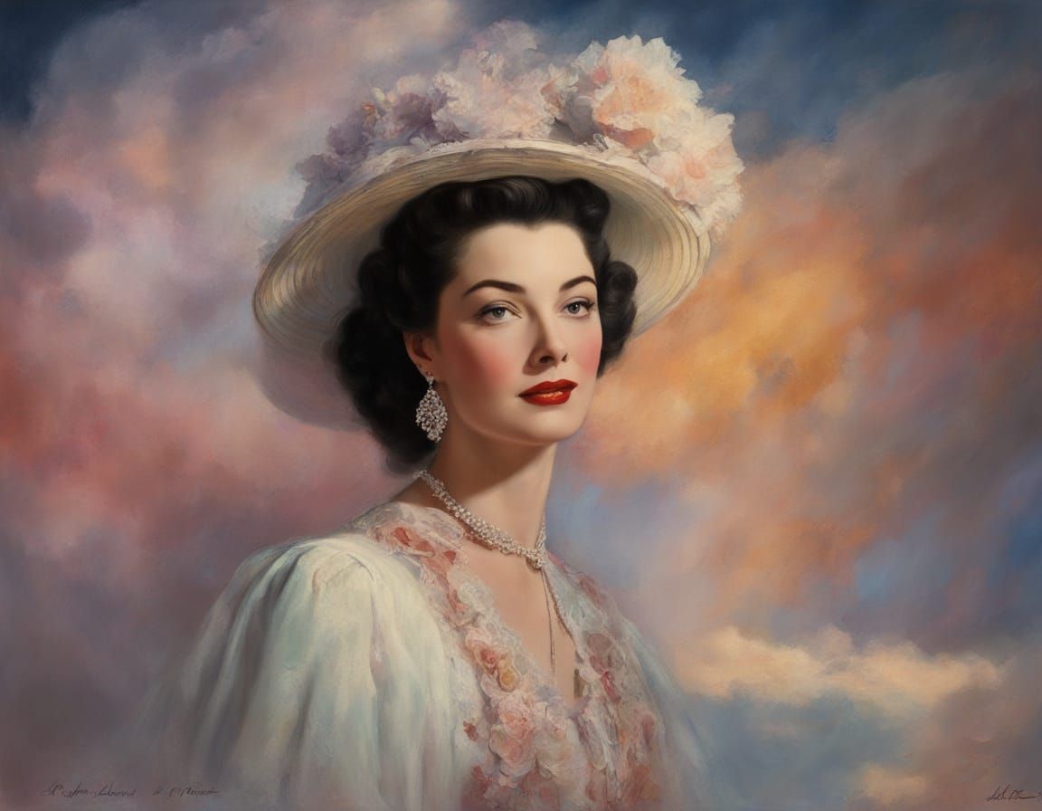 Rosalind Russell Portrait in Dreamy, Hyperrealistic Impasto ...