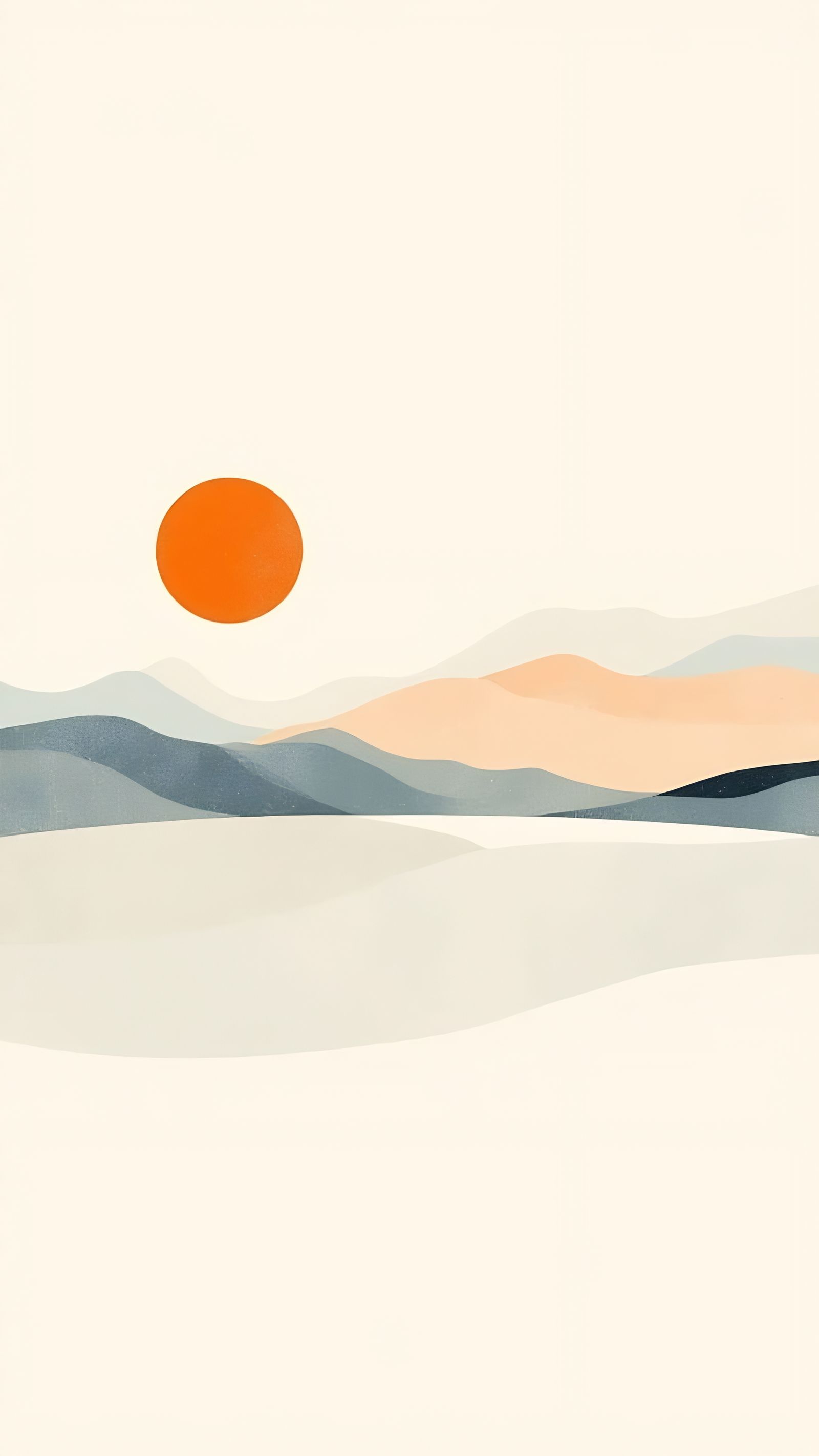 Minimalist Nature Art in Abstract Geometric Style