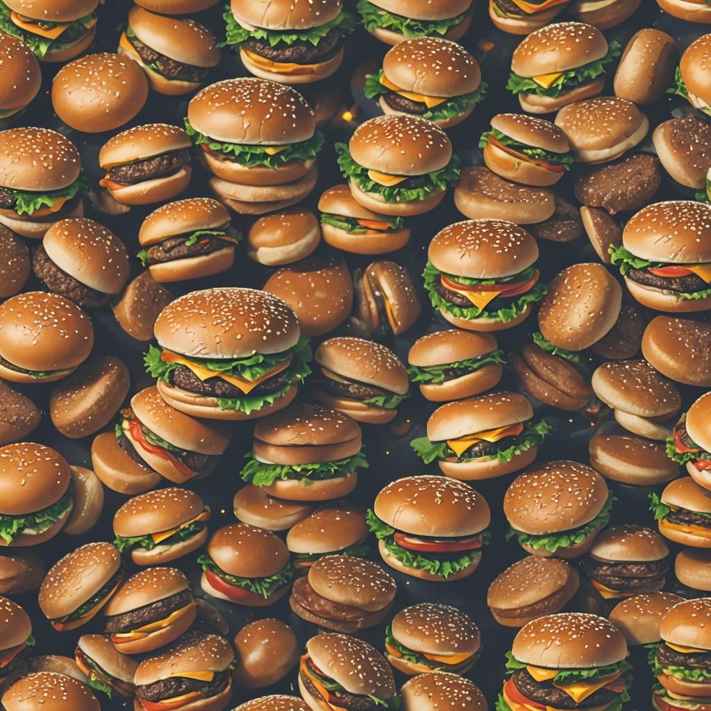 Professional Hamburger Photo with Bokeh