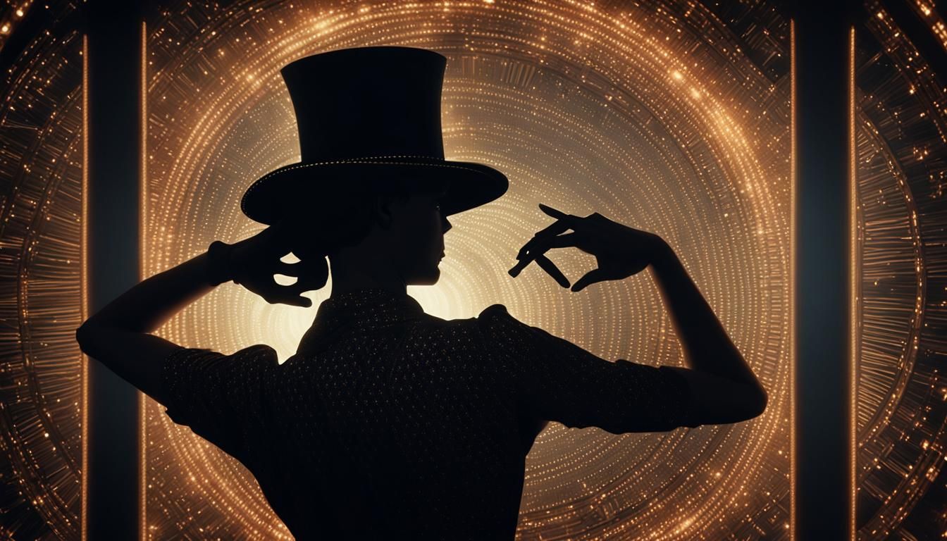 1930s Bar Dancer Silhouette in Spotlight