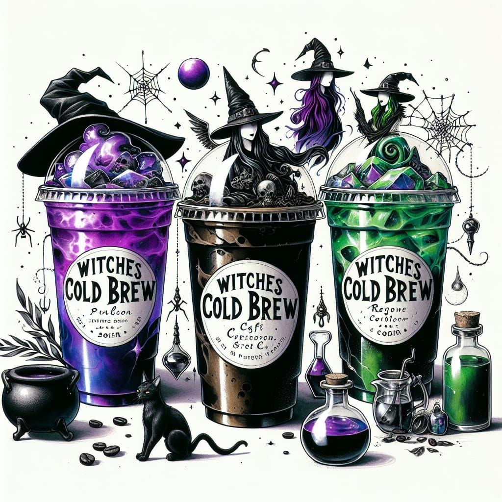 Witches Cold Brew: A Colorful Coffee Concoction