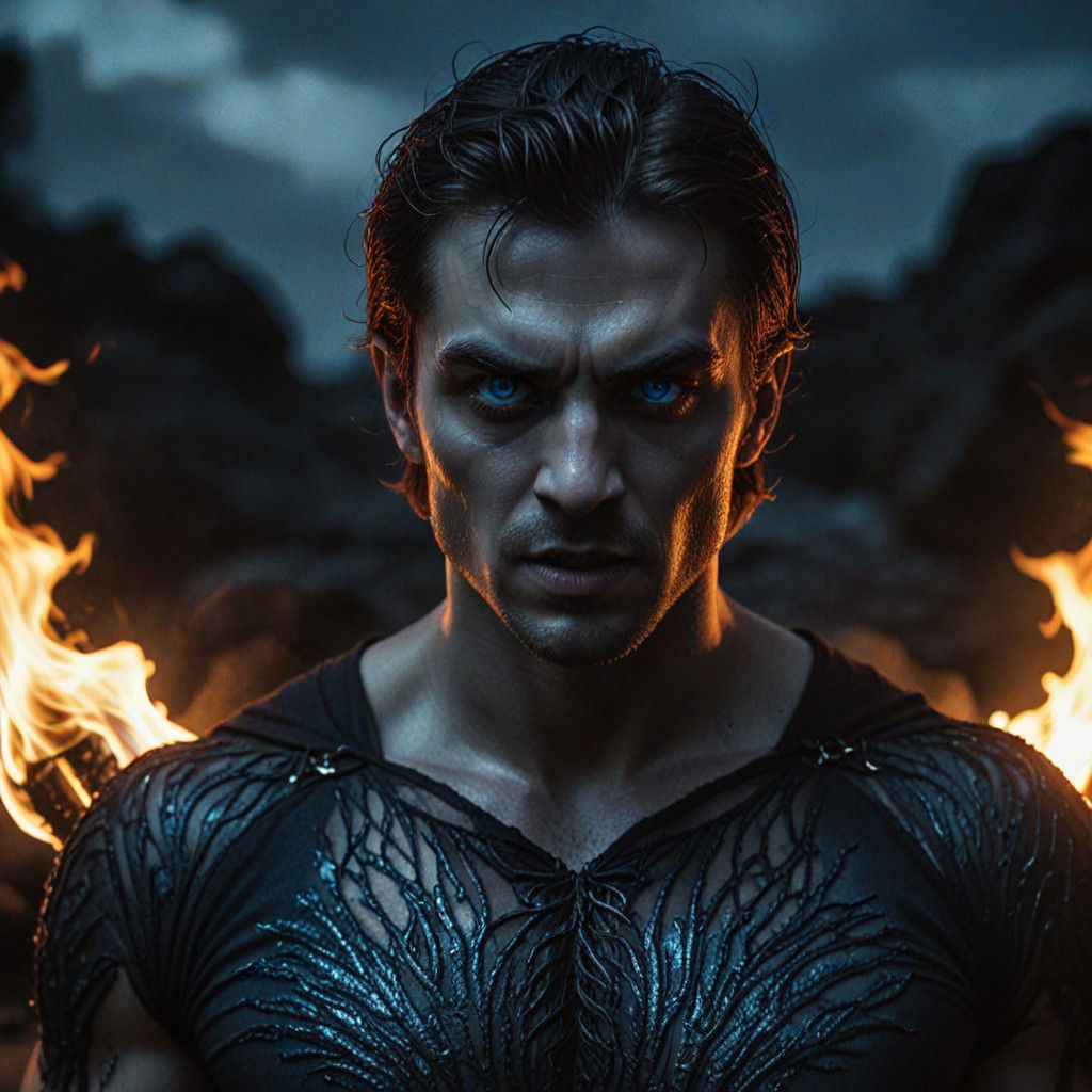 Mysterious Irish Vampire Bares Fangs in Moody Nighttime Port...