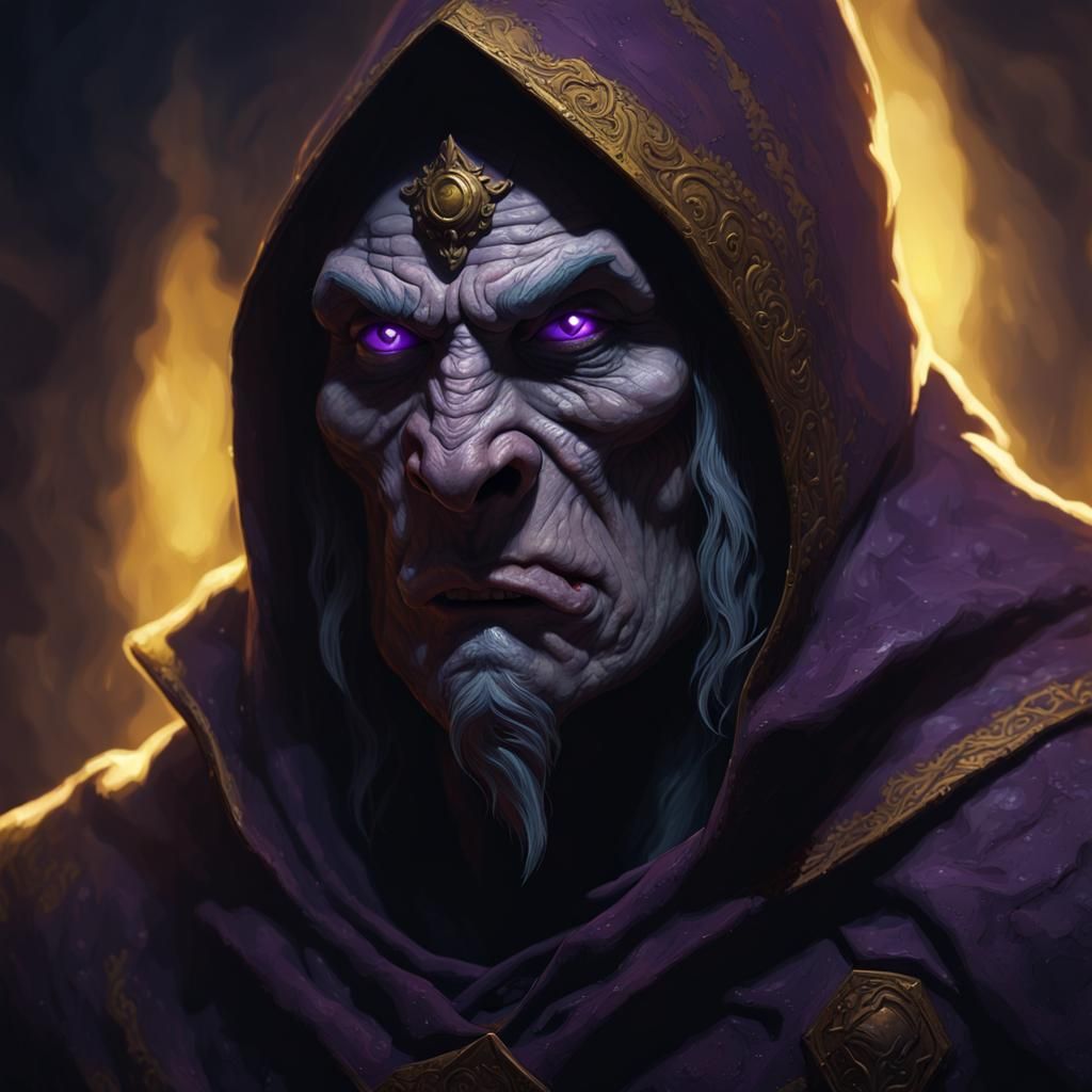 Menacing Troll God in Dark Fantasy Style