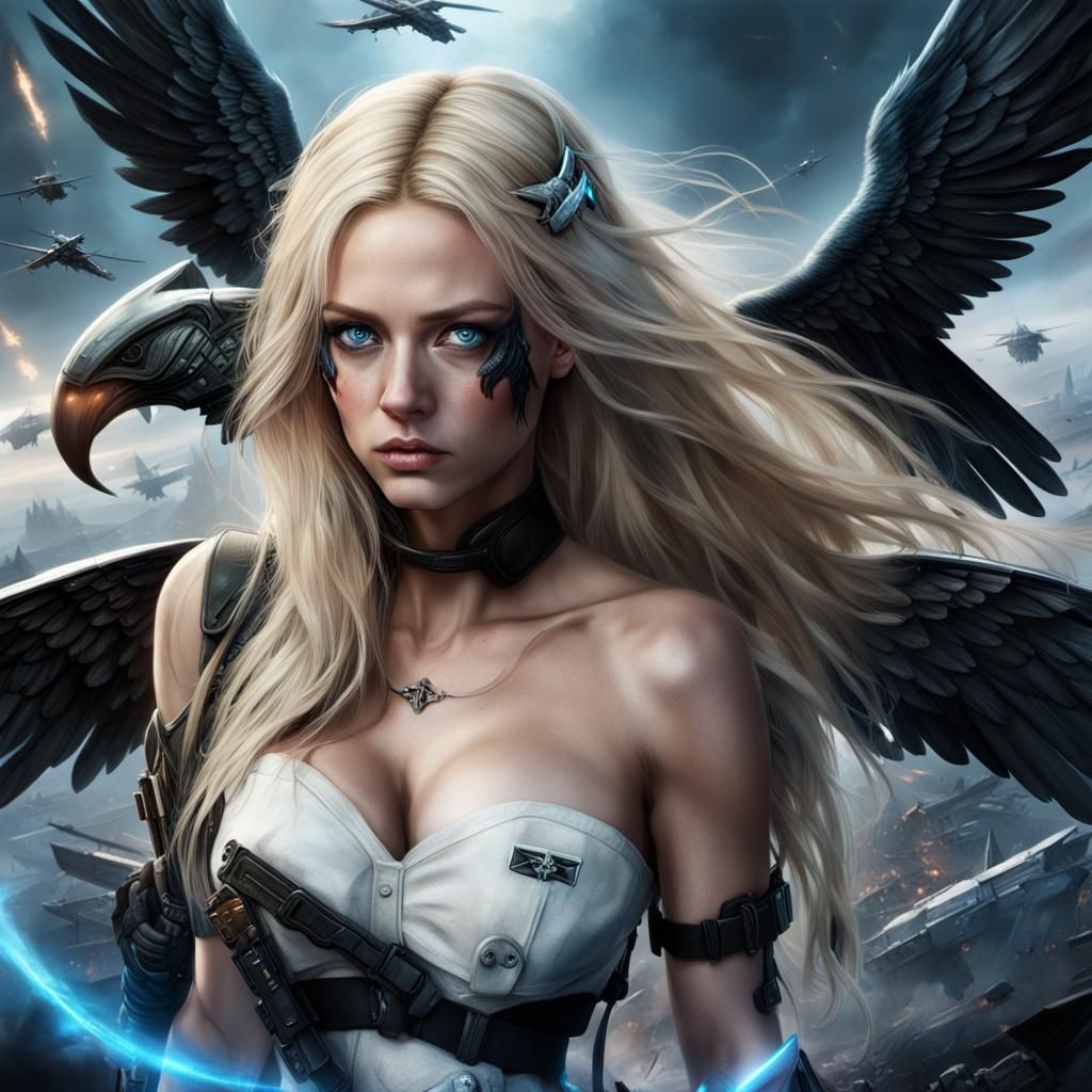 Angelic Woman Meets Combat Medic: Digital Matte Painting
