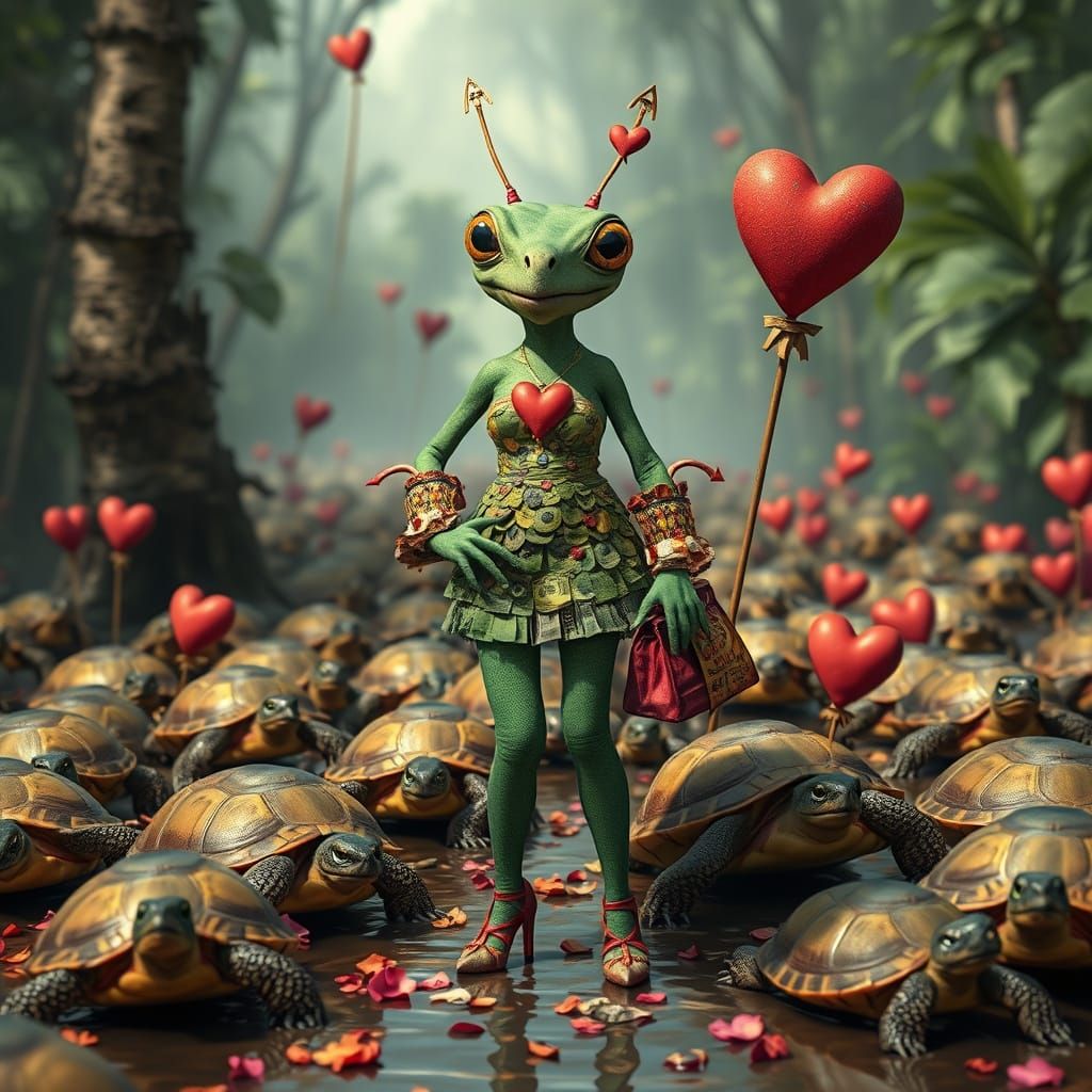 Surreal Starling Monster in Vibrant Toxic Mini Dress, River ...