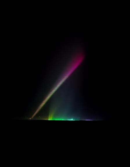 Neon Starship Soaring Through Galaxy: Digital Art