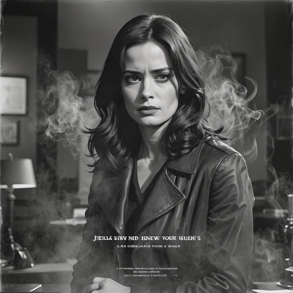 Jessica Jones: Film Noir Portrait in Black and White