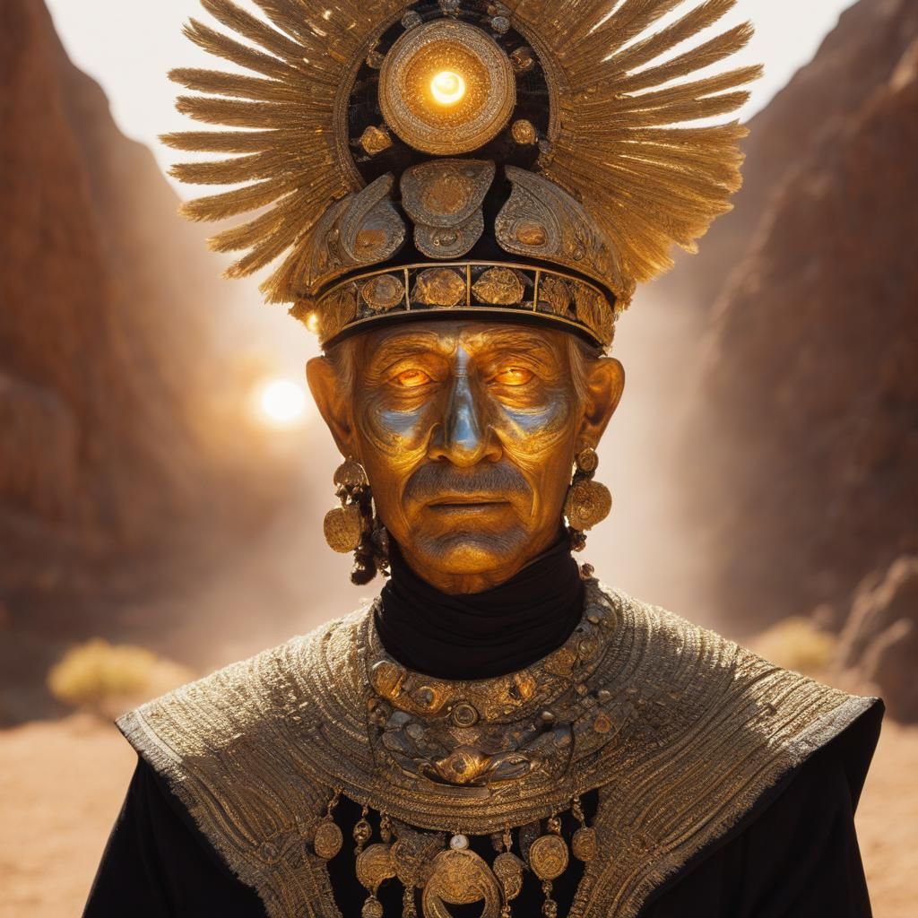 Magical Aztec Wizard in Cinematic Lighting