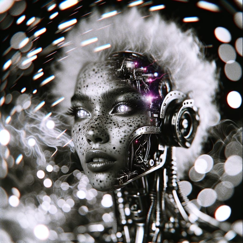 Cyberpunk Goddess in 35mm Noir