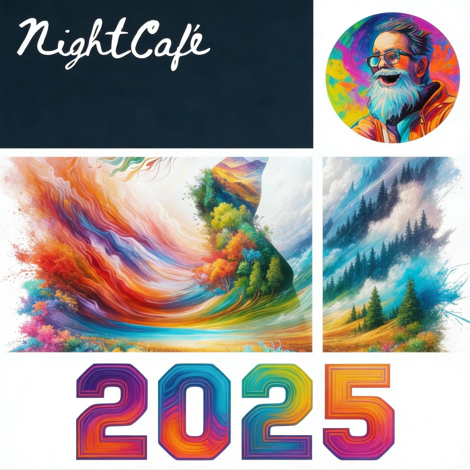 Collage of AI Art Subjects in Shared Environment