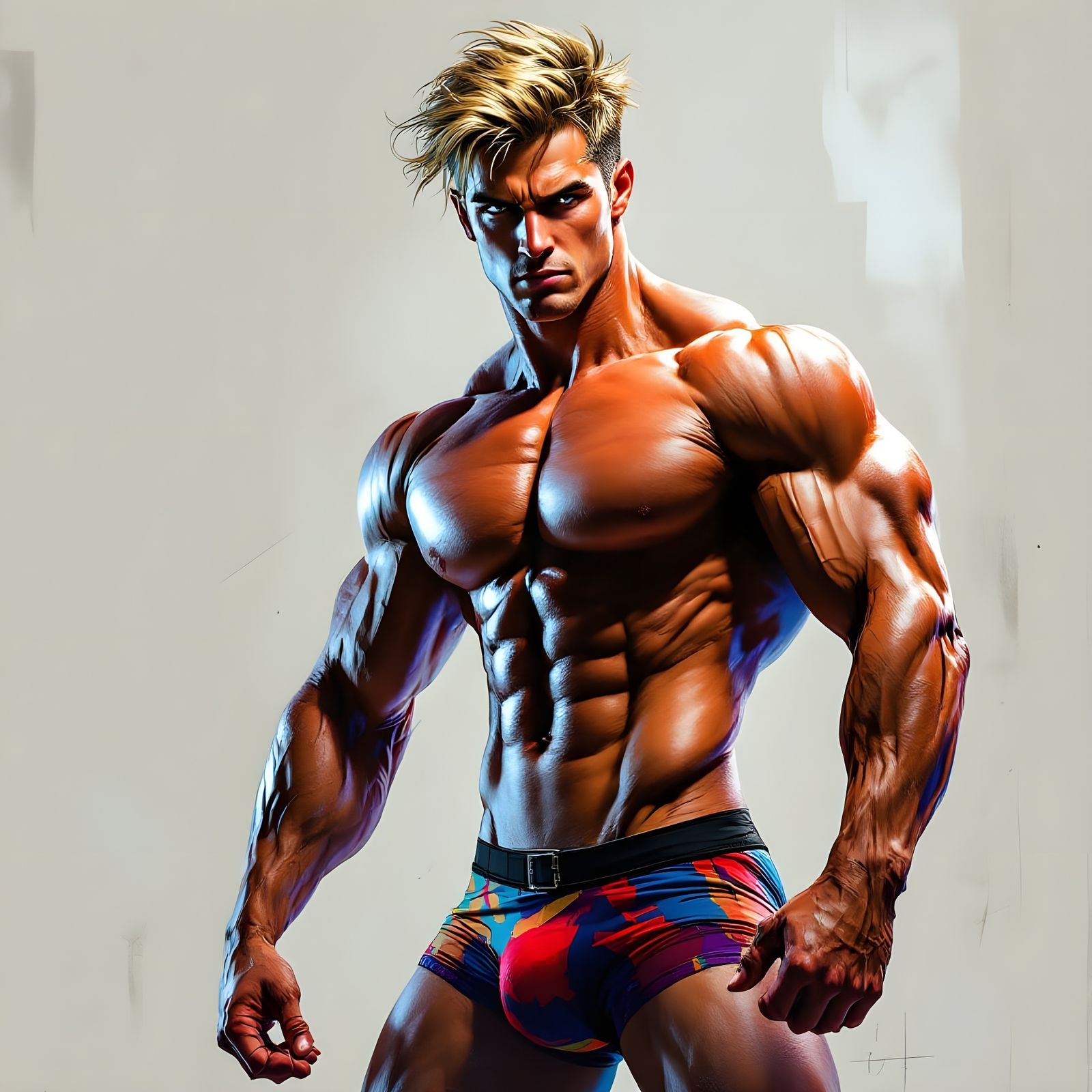 Bold Blonde Male in Tight Briefs