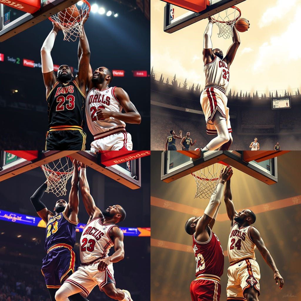 LeBron James Dominates Mikael Jordan in Epic Dunk