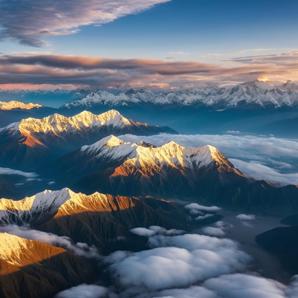 Himalayan Sunrise: Aerial Landscape Photography