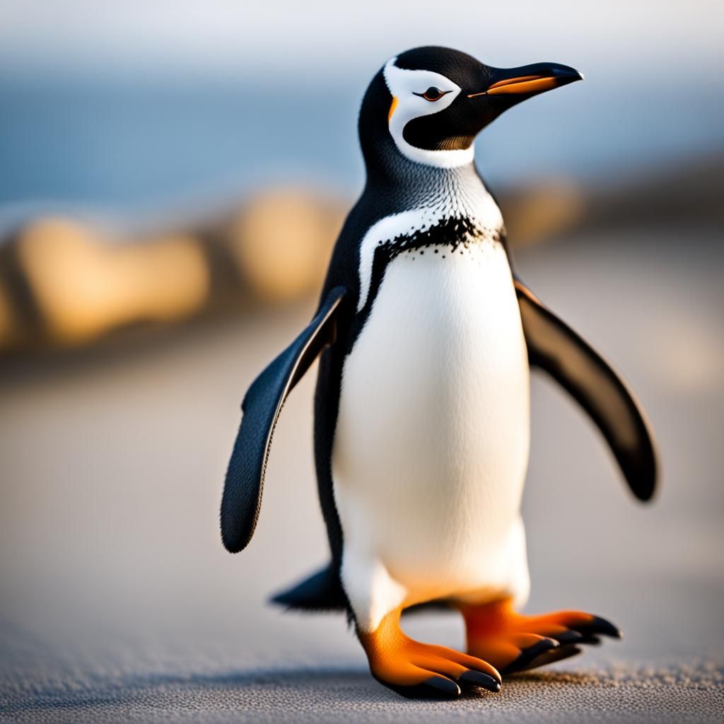 Linux Penguin Tux in Professional Photography Style