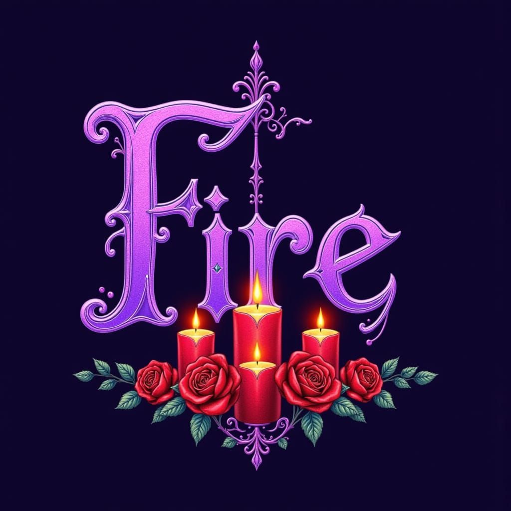 Vibrant Flames Dancing in a Tapestry of Color