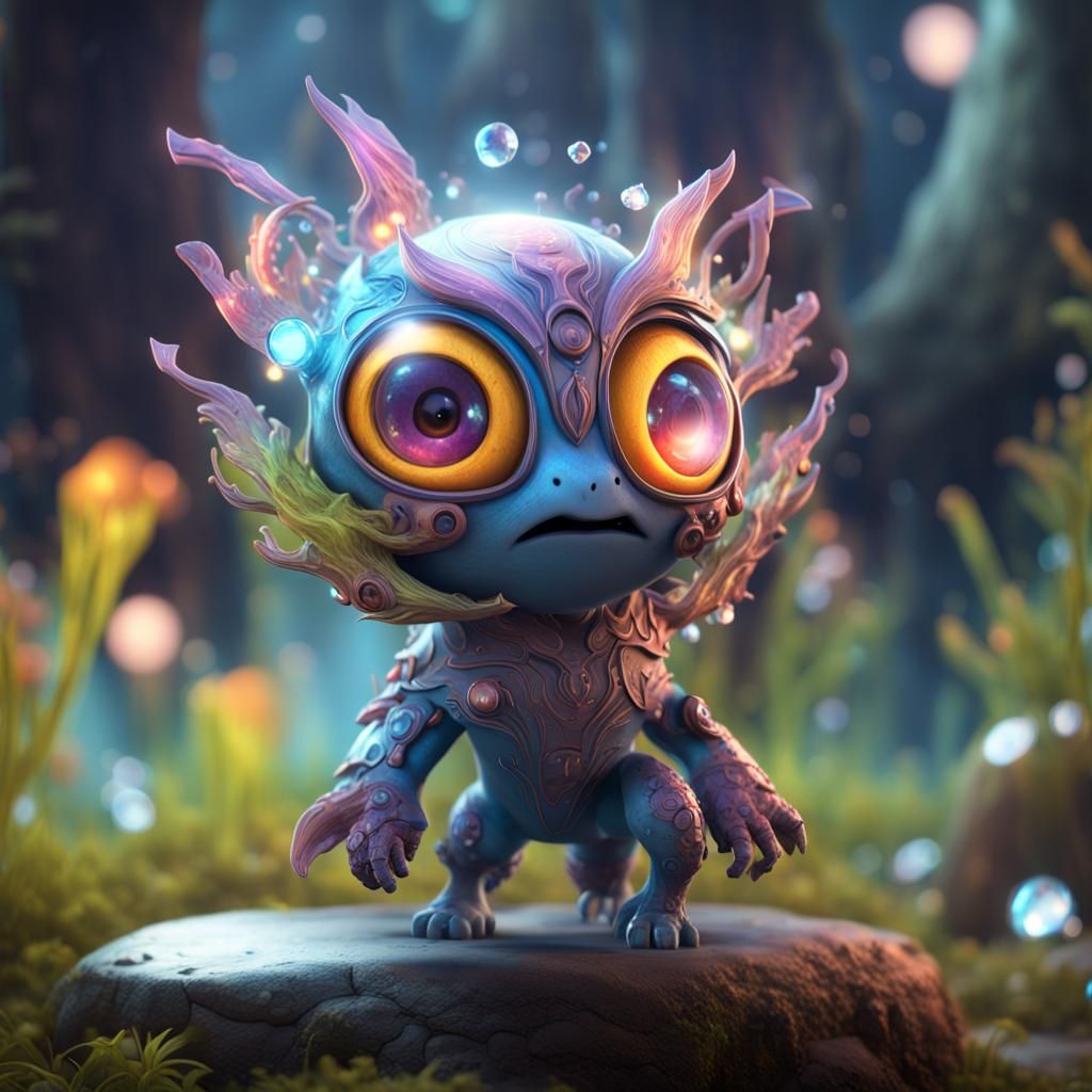 Cute Multi-Universe Creature in 3D Cinematic Style