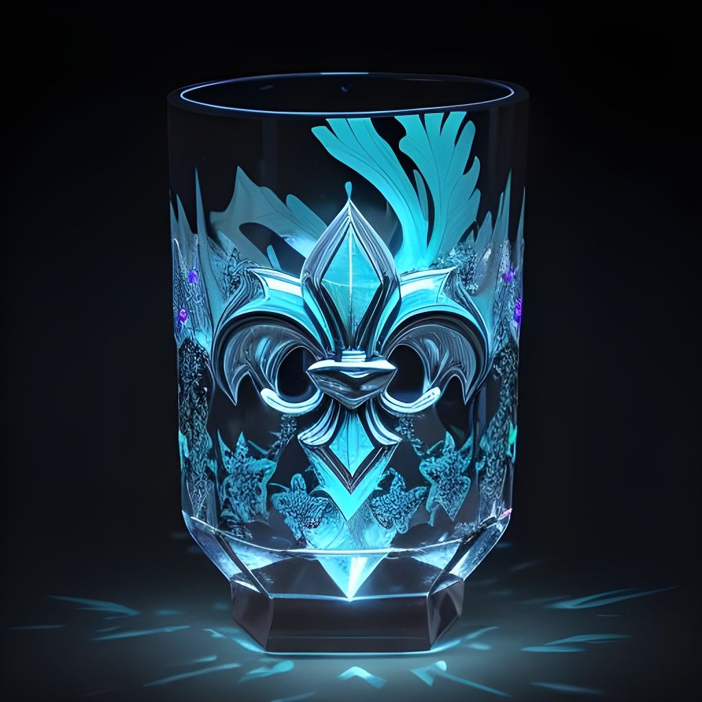 Ornate Gothic Fleur de Lis in Heavy Metal Style