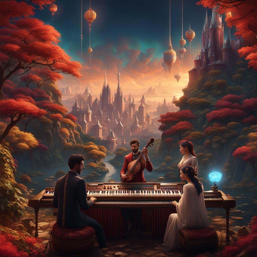 Musicians Unite: A Detailed Matte Painting