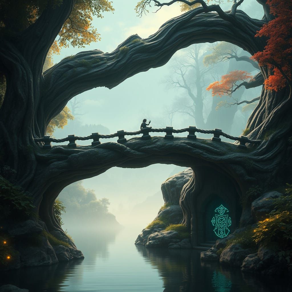 Ethereal Troll Abode beneath Ancient Bridge