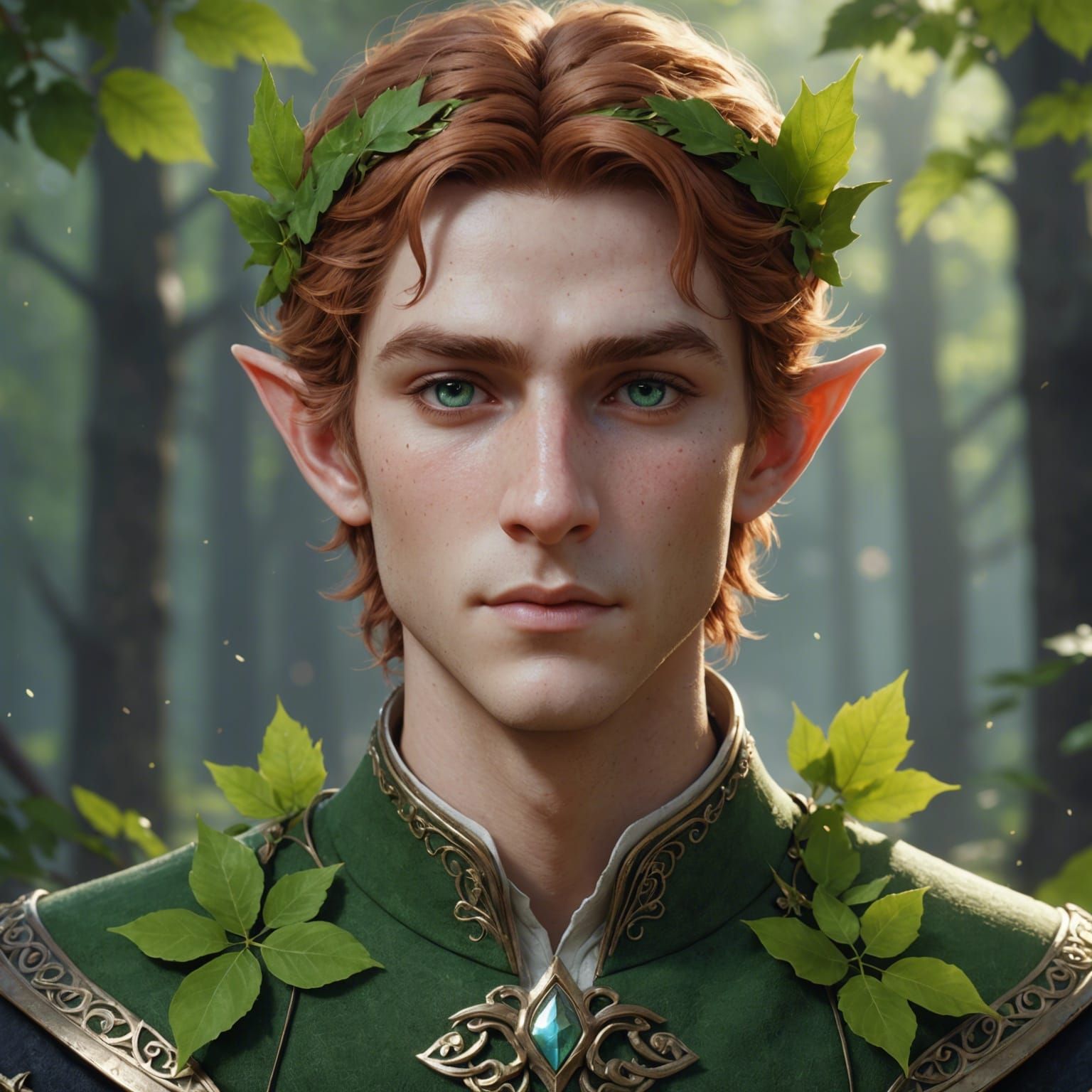 Beautiful Elf Prince in 3D Anime Art Style