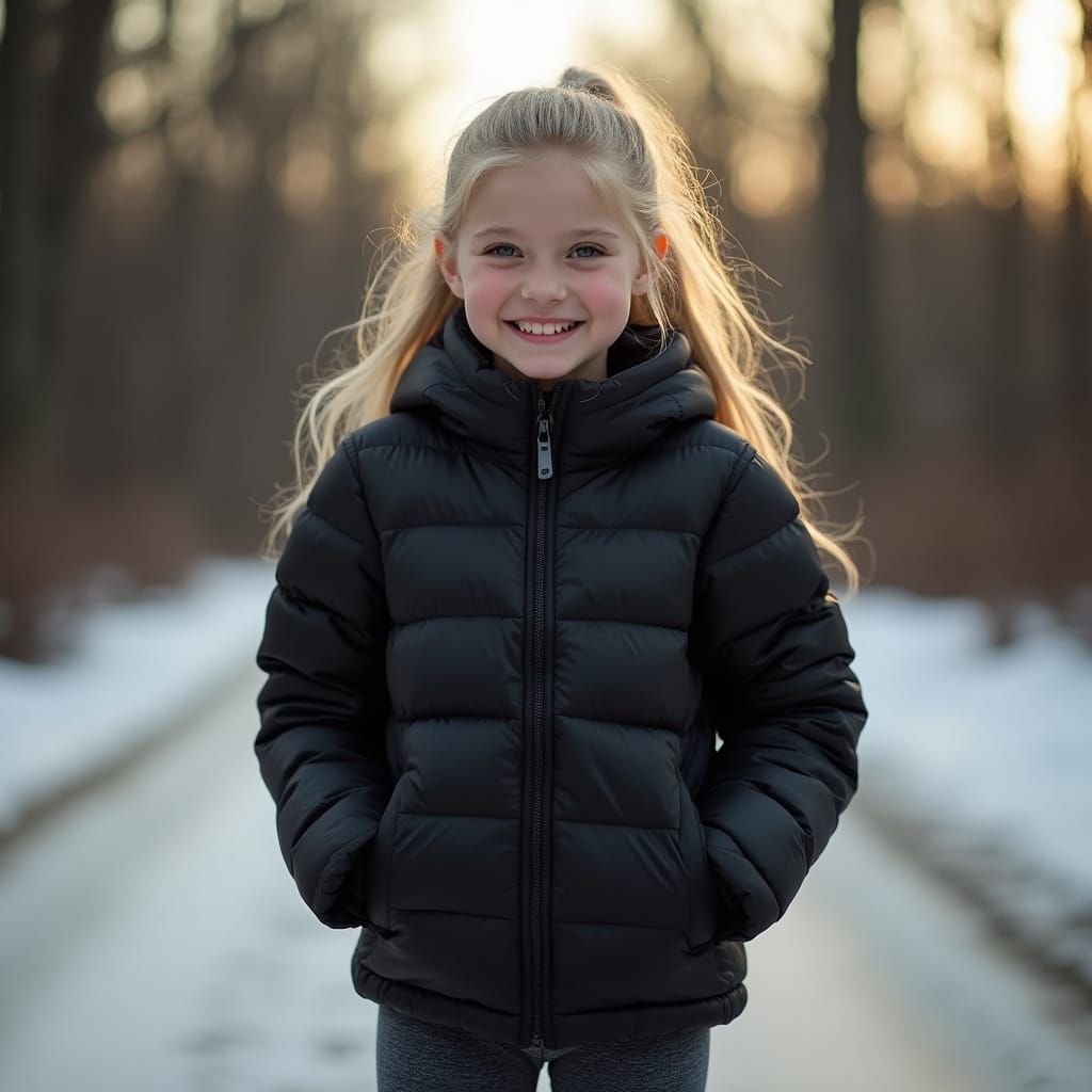 Blonde Athlete Pauses in Morning Glow