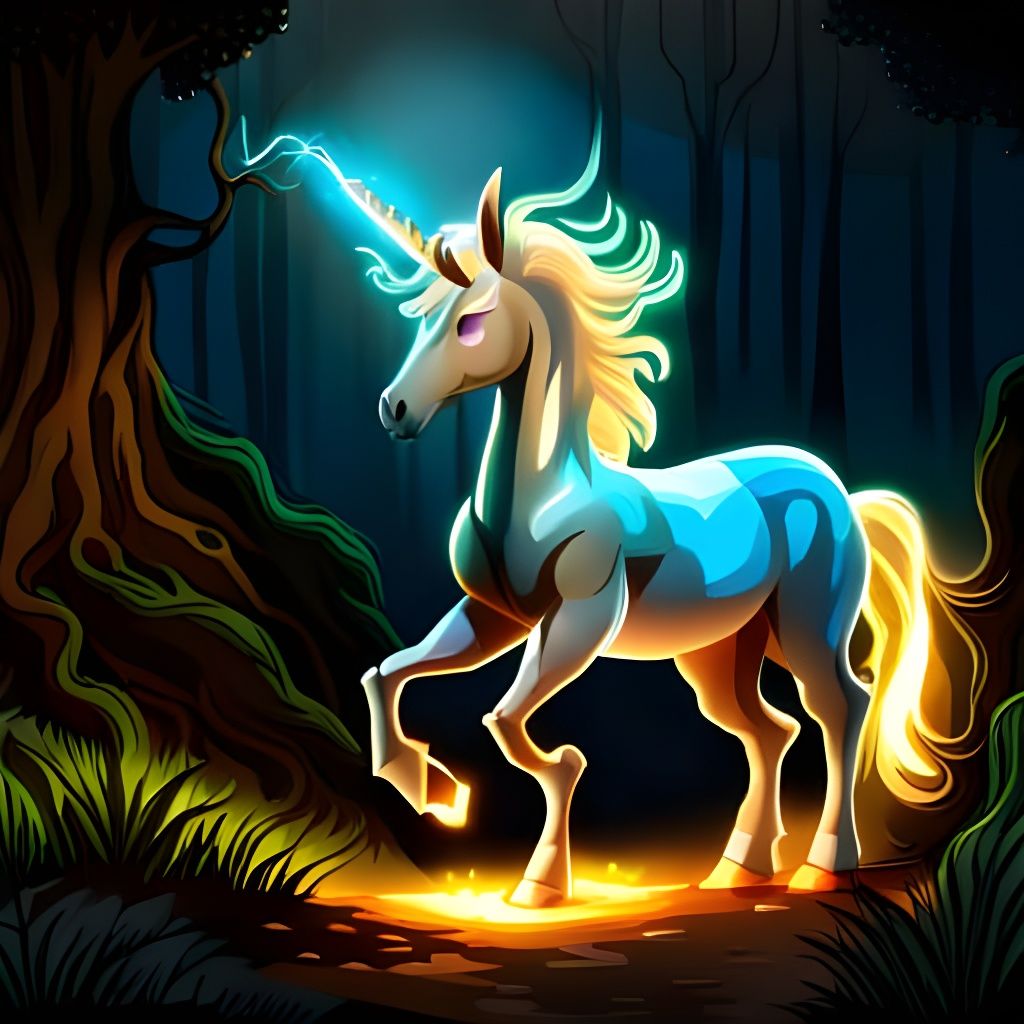 Glowing Crystal Unicorn