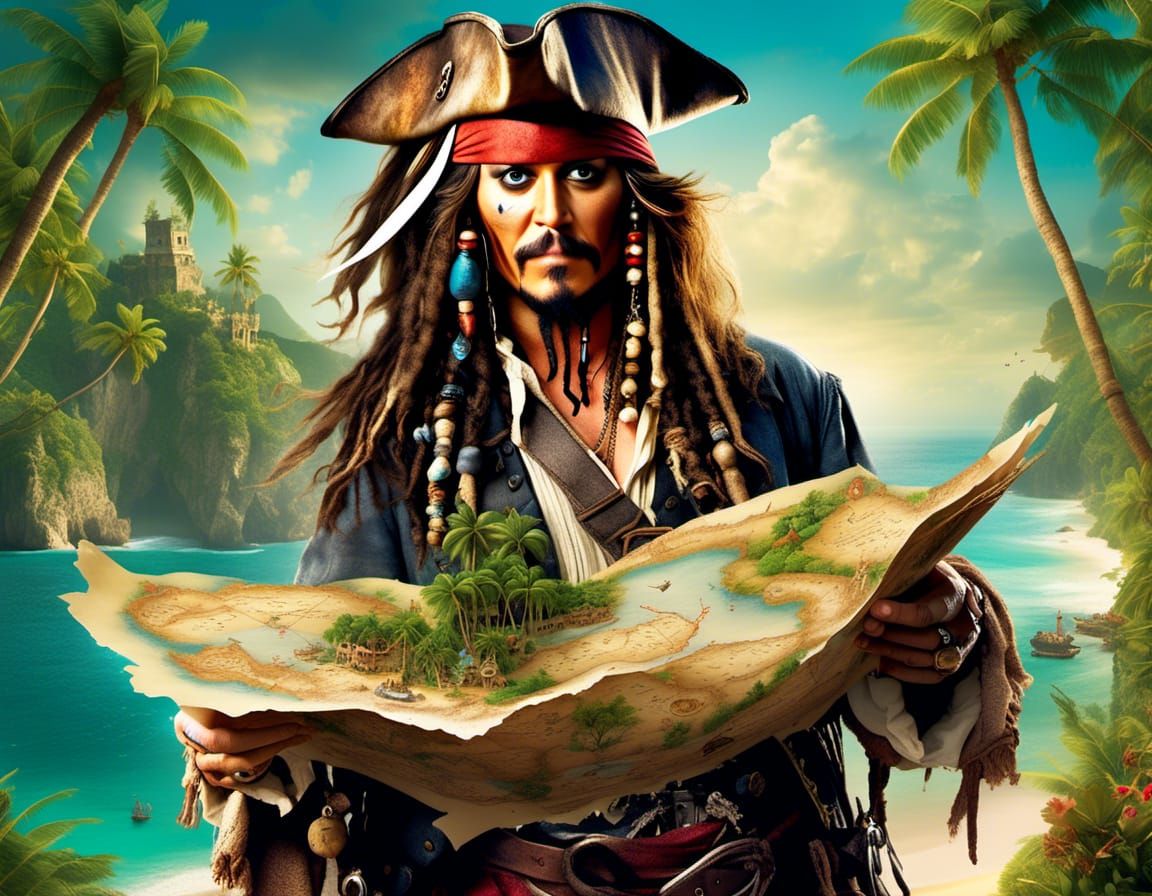 Jack Sparrow's Hyperreal Island Map
