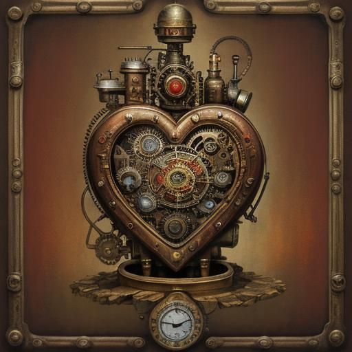 Steampunk Heart Engine in Edelmann Style