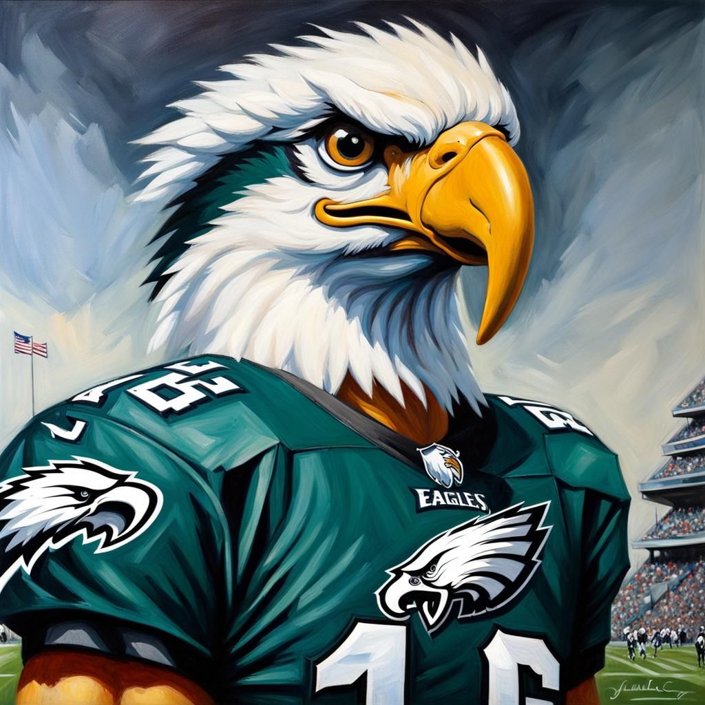 Philadelphia Eagles Mascot as Oil Painting