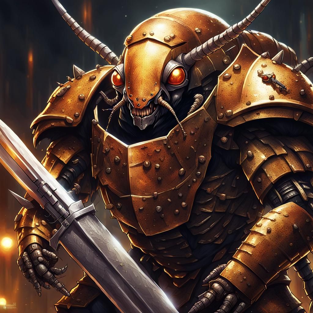 Armored Cockroach Warrior Concept Art
